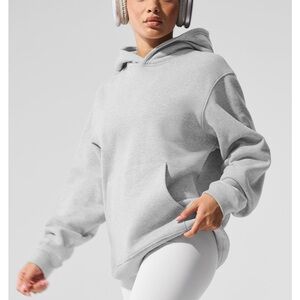 ALO Yoga Athletic Heather Grey Heavy Weight Hoodie